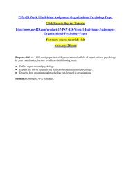 PSY 428 Week 1 Individual Assignment Organizational Psychology Paper