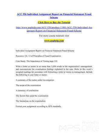 acc556 week 5 financial statement fraud 5, an audit of internal control over financial reporting that is integrated with an audit of financial statements, regarding fraud considerations, in addition to the. acc556 week 5 financial statement fraud 5, an audit of internal control over financial reporting that is integrated with an audit of financial statements, regarding fraud considerations, in addition to the.