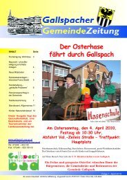 Der Osterhase fährt durch Gallspach Am Ostersonntag, den 4. April ...