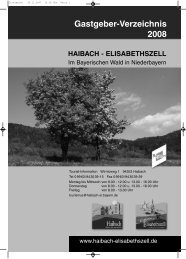 Gastgeber-Verzeichnis 2008 HAIBACH - Haibach-Elisabethszell