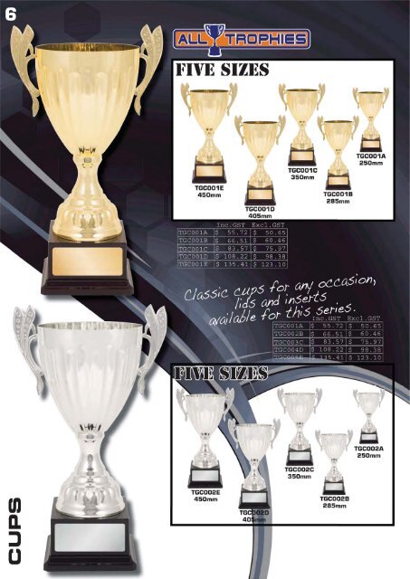 ALL TROPHIES: Cups and Bowls