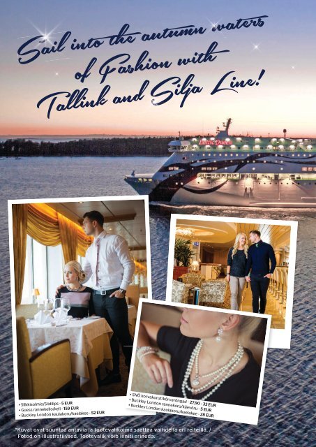 Tallink Silja Shopping catalogue | M/S Baltic Queen, Helsinki- Tallinn, Sept-Oct 2015 | Onboard and Club One offers, all