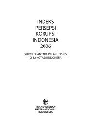 INDEKS PERSEPSI KORUPSI INDONESIA 2006