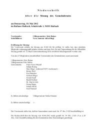 Niederschrift über die Sitzung des Gemeinderates - Haibach ...