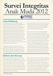 Survei Integritas Anak Muda 2012