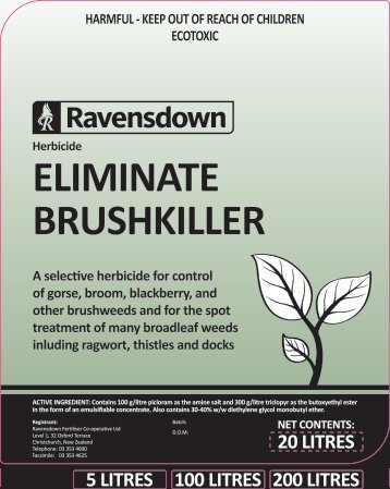 Eliminate Brushkiller Label - Ravensdown