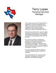 Terry Lopas Technical Services Manager