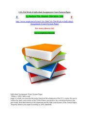 CJA 204 Week 4 Individual Assignment Court System Paper/ SNAPTUTORIAL