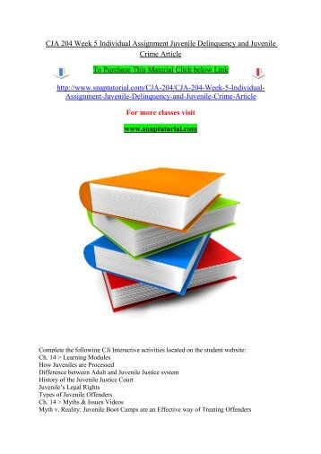 cja-204-week-5-individual-assignment-juvenile-delinquency-and-juvenile-crime-article-snaptutorial How to Produce An Interest Sentence