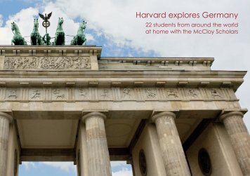 Harvard explores Germany - McCloy Academic Scholarship Program