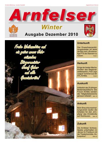 Arnfelser Winter - Marktgemeinde Arnfels