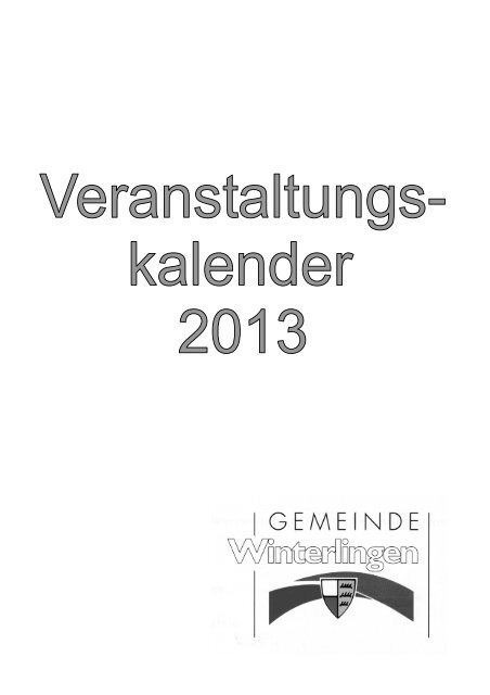 Veranstaltungskalender 2013 - Winterlingen