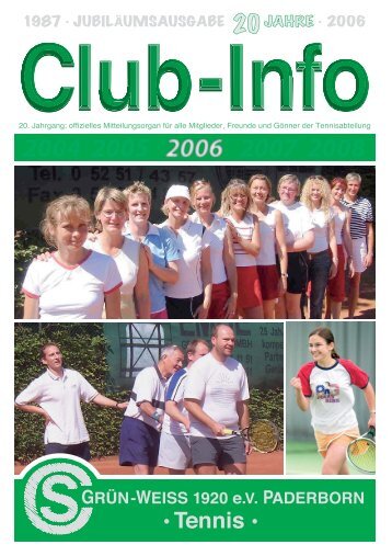 Clubinfo 2006.indd - TC Grün-Weiß Paderborn e.V.