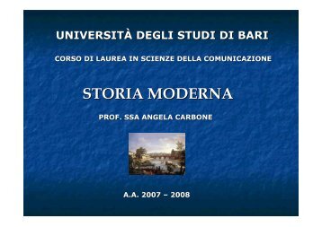 STORIA MODERNA