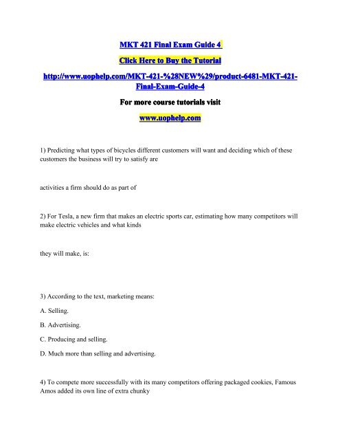 MKT 421 Final Exam Guide 4.pdf