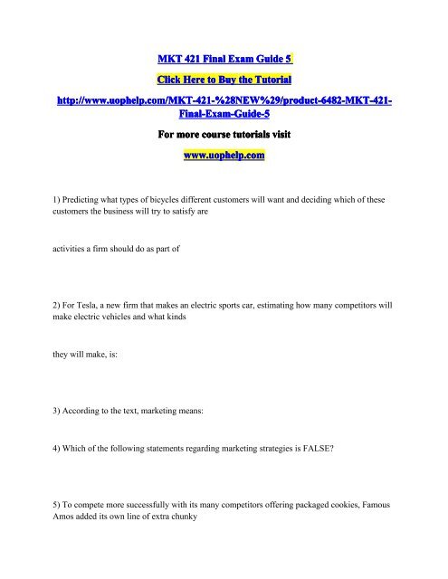 MKT 421 Final Exam Guide 5.pdf