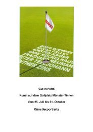 Künstlerportraits (pdf-Datei, 1,8 MB) - Golfclub Münster-Tinnen eV