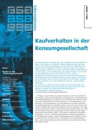 Kaufverhalten in der Konsumgesellschaft - Schuldnerberatung