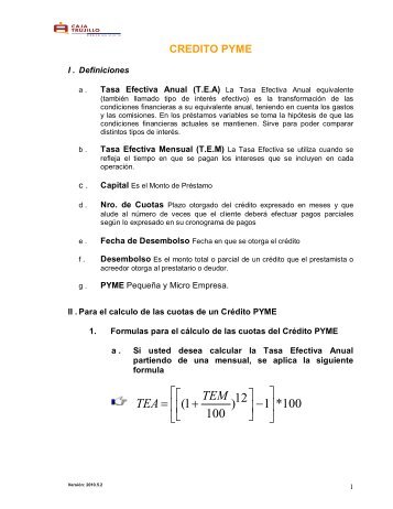 Calculo de la Cuota del PrÃ©stamo con Seguro Directo - Caja Trujillo