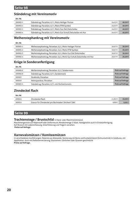 Fahnen Kössinger Preisliste 2023 zum Hauptkatalog IV