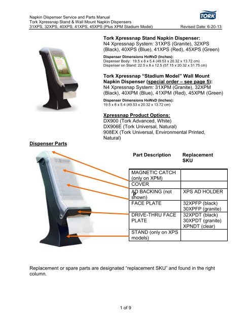 Tork Xpressnap Tabletop Napkin Dispenser 6234000 Napkins Dispenser Tork Us