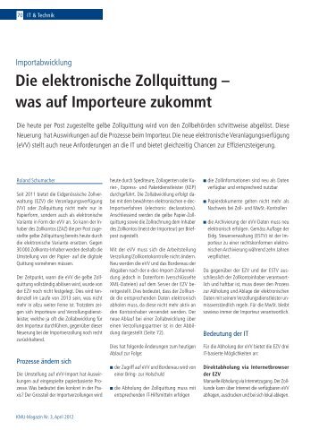 Die elektronische Zollquittung – was auf Importeure zukommt - SISA