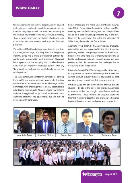 Vritaanta Volume 2 Issue 1 August 2015