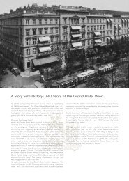 A Story with History: 140 Years of the Grand Hotel Wien