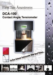 DCA-100 Tensiometer Catalog - First Ten Angstroms