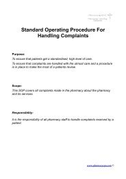 Standard Operating Procedure For Handling Complaints