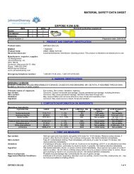 MATERIAL SAFETY DATA SHEET Oxivir Tb Wipes