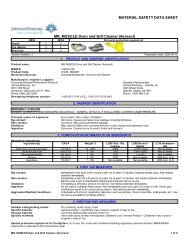 MATERIAL SAFETY DATA SHEET MR MUSCLE Oven and Grill Cleaner (Aerosol)