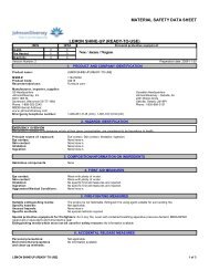 MATERIAL SAFETY DATA SHEET LEMON SHINE-UP (READY-TO-USE) None / Aucune / Ninguno