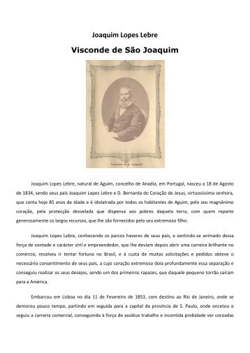 Joaquim Lopes Lebre Visconde de São Joaquim