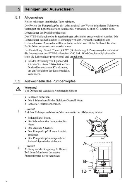 Benchtop Peristaltic Dispenser Peristaltische Schlauchpumpe