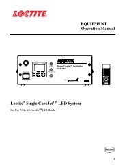 EQUIPMENT OPERATION MANUAL Loctite 200 300 and 400 Series Benchtop Robots