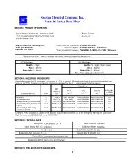 MSDS Document for TNT FOAMING D