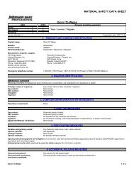 MATERIAL SAFETY DATA SHEET Oxivir Tb Wipes