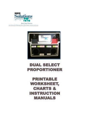 Printable Worksheet, Charts, Instruction Manuals - Enviro-Solutions