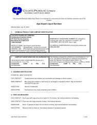 MATERIAL SAFETY DATA SHEET - Colgate Palmolive
