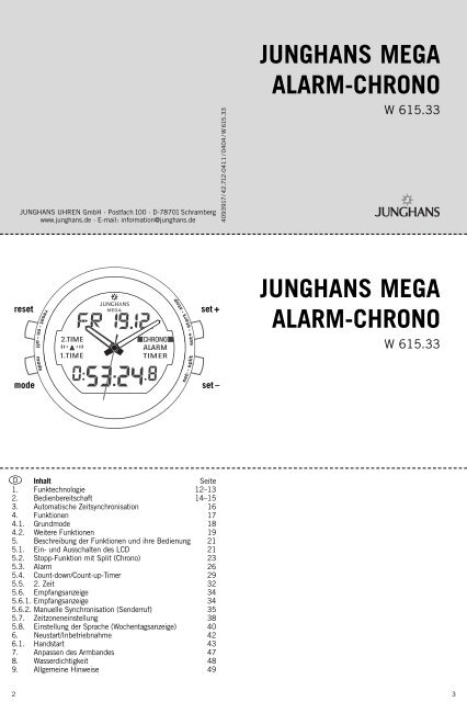 JUNGHANS MEGA ALARM-CHRONO