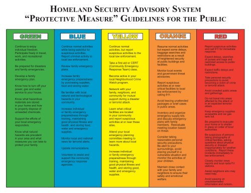 Homeland Security Advisory System homeland-security-advisory-system