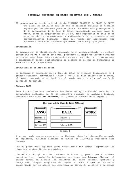 SISTEMAS GESTORES DE BASES DE DATOS (II) ADABAS