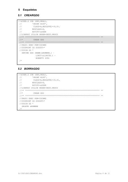 Utilidad para Crear y Borrar GDG