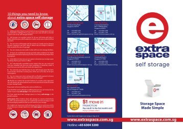 Extra Space Self Service Storage Brochure and ... - The Green Book