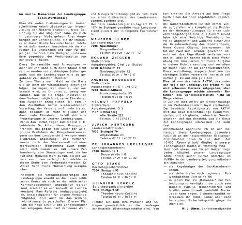 Der Reservist in Baden-Württemberg - Reservisten-Report