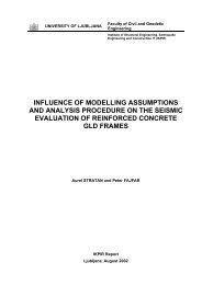 influence of modelling assumptions and analysis procedure on the ...