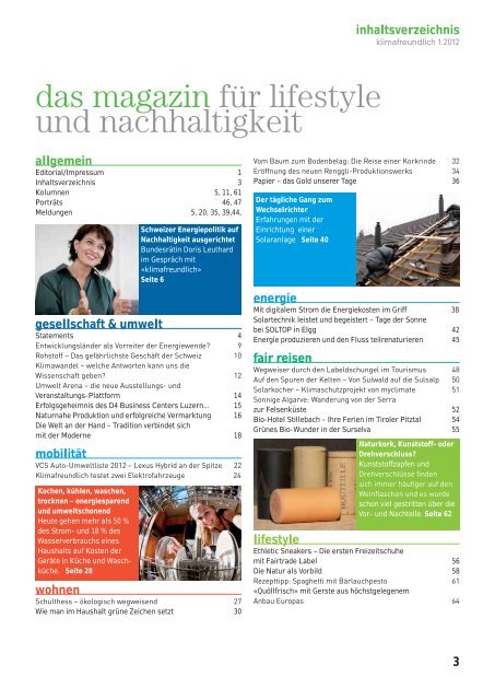 gesellschaft & umwelt Bundesrätin Doris Leuthard ... - Naturo Kork AG