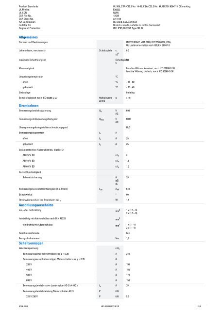 EIN-AUS-SchalterAufbau Typ P1-25/I2 Art.-Nr. 207299 KatalogNr ...