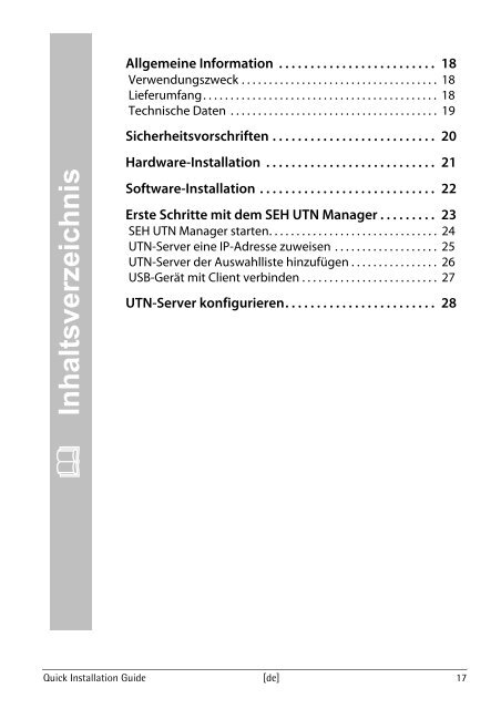 Quick Installation Guide - myUTN-50 - SEH Computertechnik GmbH